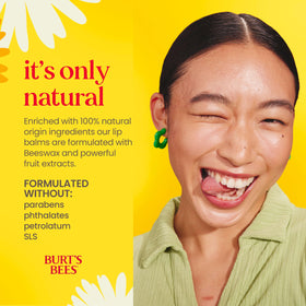 Burt's Bees Vanilla Bean lip balm tube with packaging