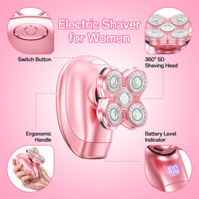 Burtily Electric Razor with facial cleansing brush attachment