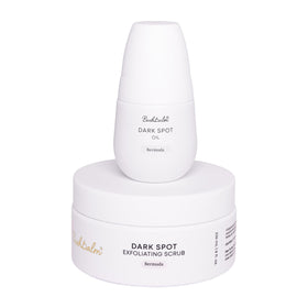 Bushbalm 2-Step Dark Spot Routine bundle including Bermuda Oil and Exfoliating Scrub