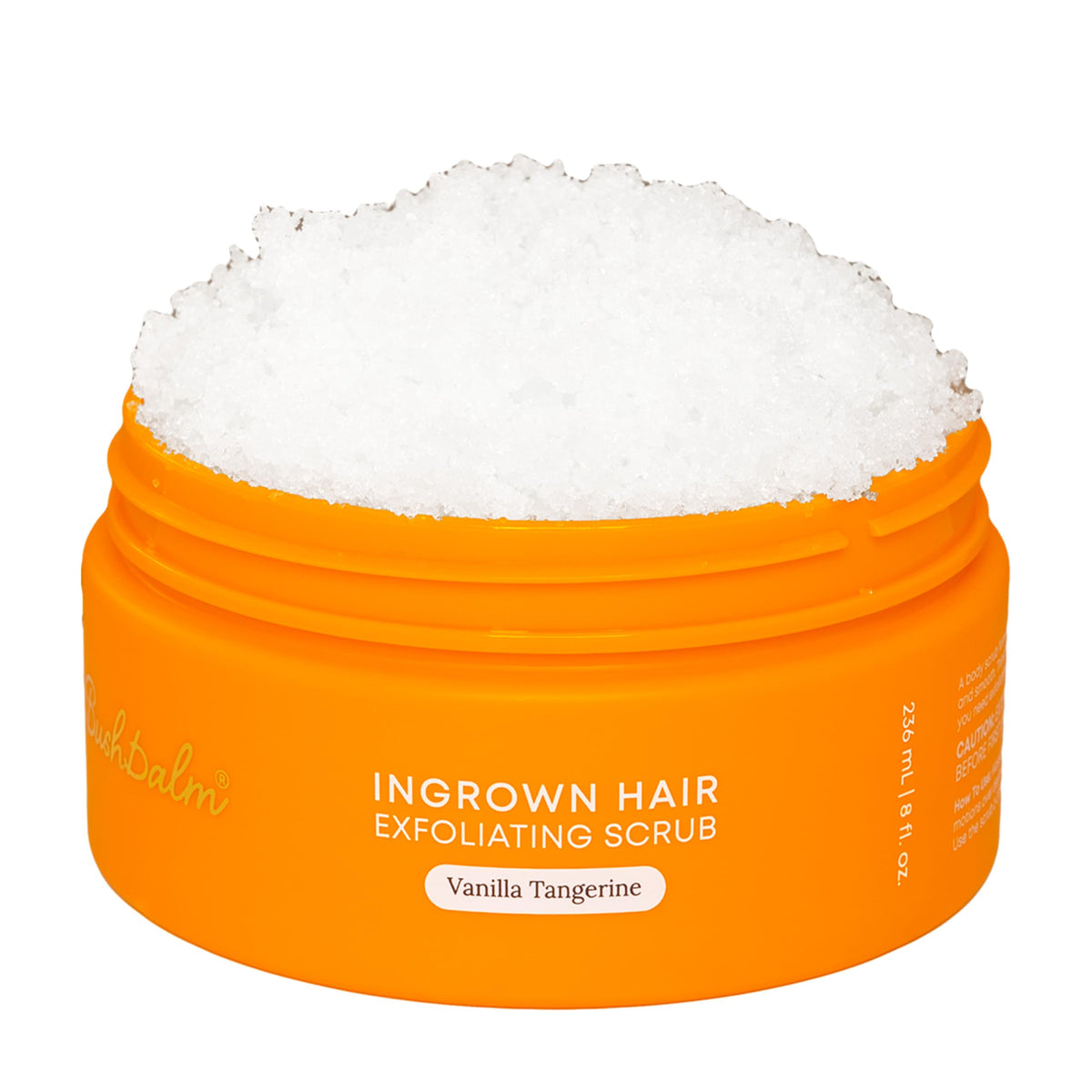 Bushbalm Ingrown Hair Exfoliating Body Scrub Vanilla Tangerine front view