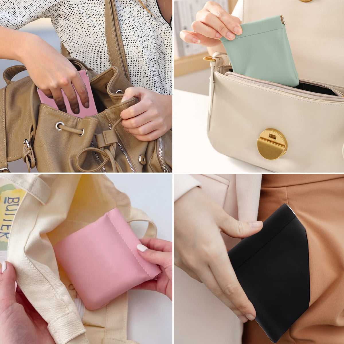 BUSOHA Small Makeup Bags in handbag for easy access