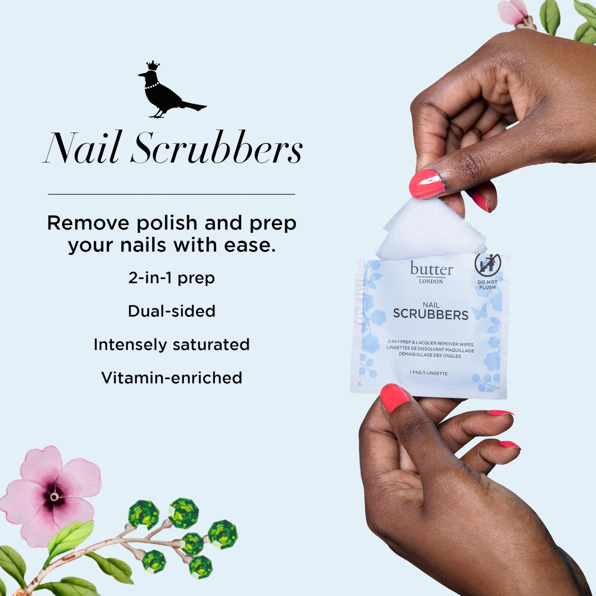 butter LONDON Nail Polish Remover Pads showing individual packaging