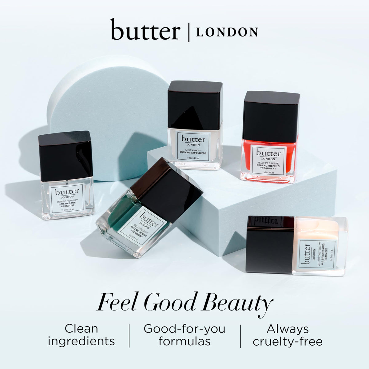 butter LONDON Nail Polish Remover Pads with nails and polish