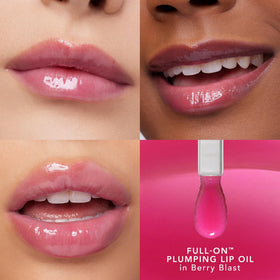 Buxom Full-On Glossy Lip Oil Berry Blast applicator close-up