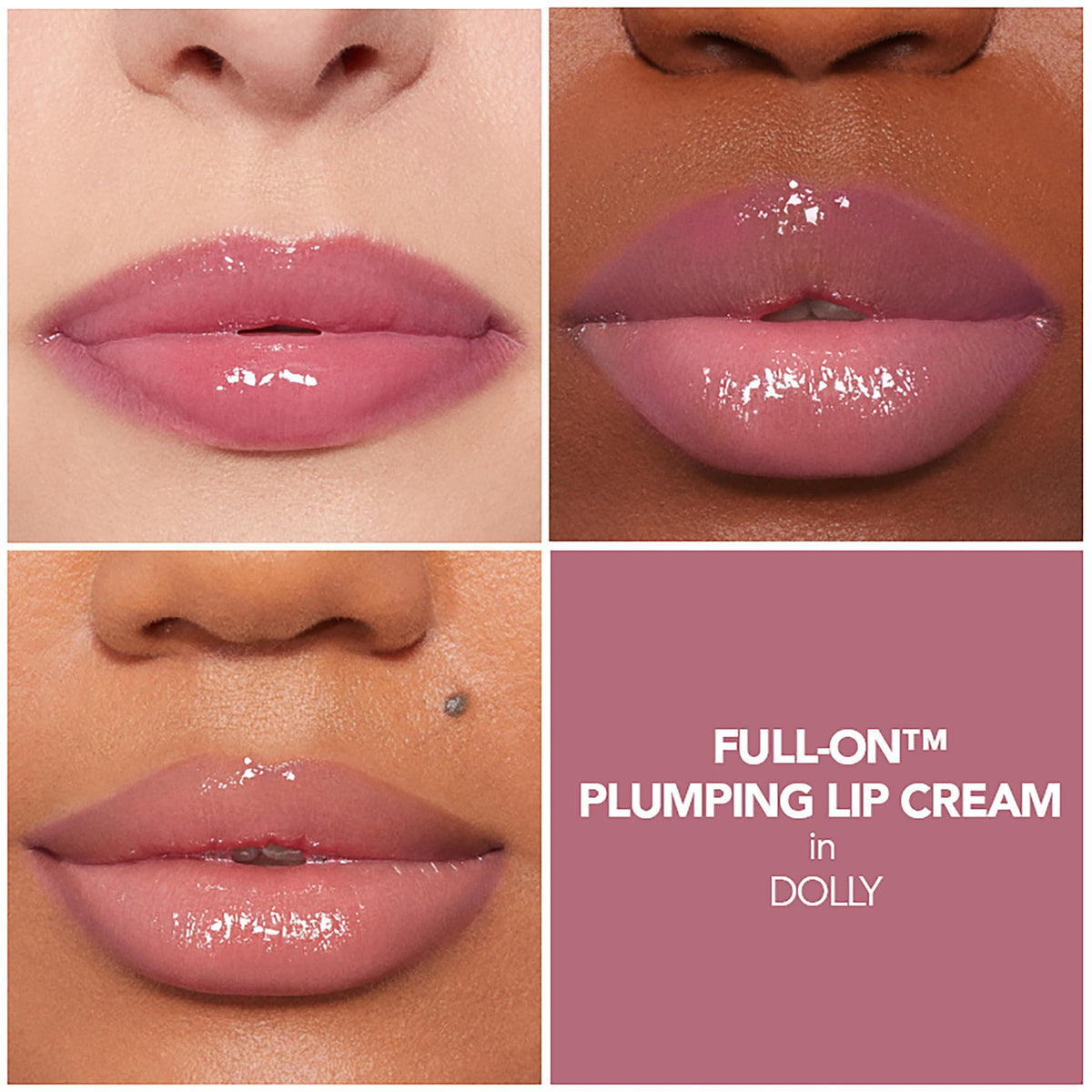 Buxom Full-On Plumping Lip Cream Gloss Dolly side view