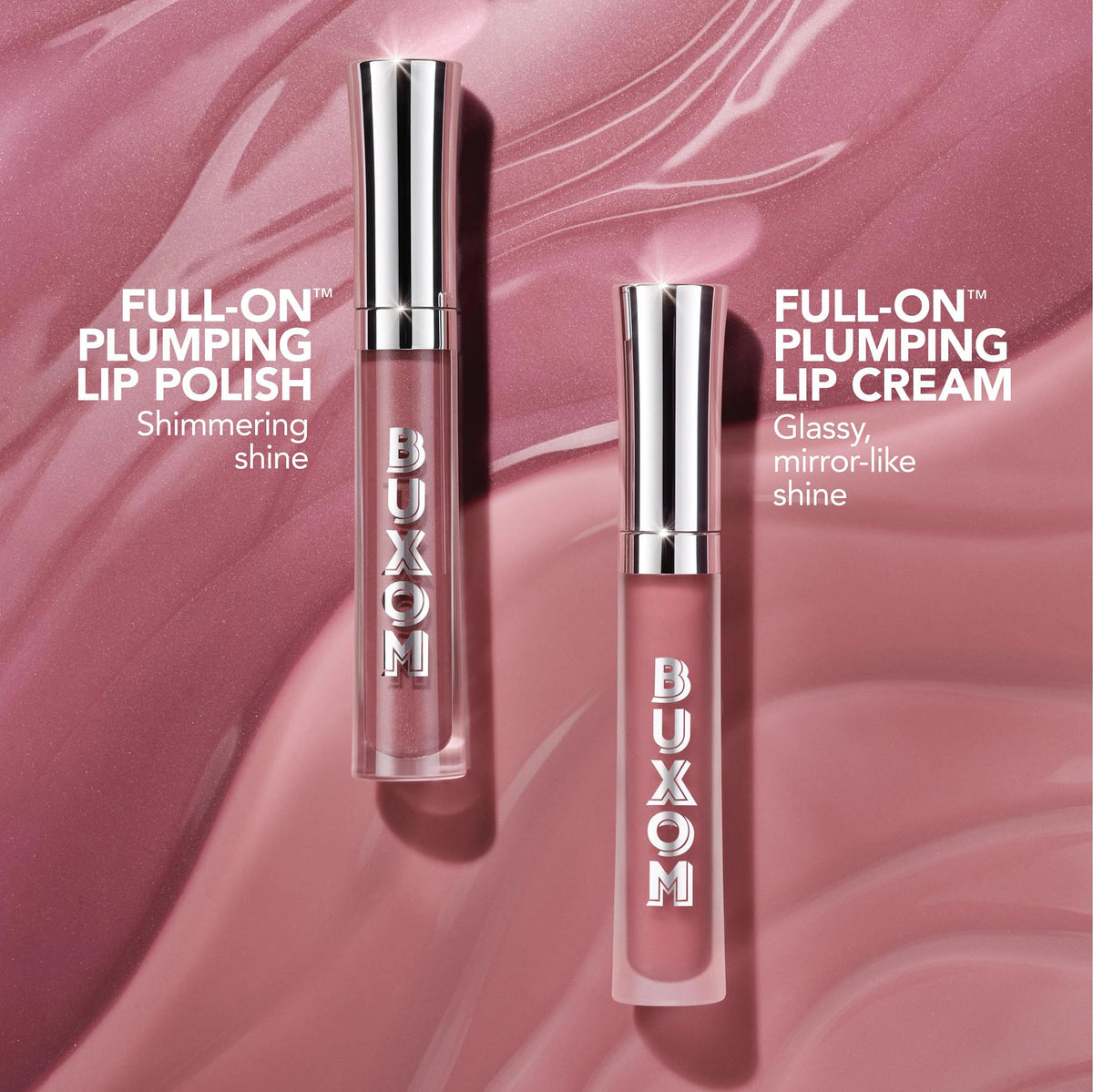 Buxom Full-On Plumping Lip Cream Gloss with a bright background