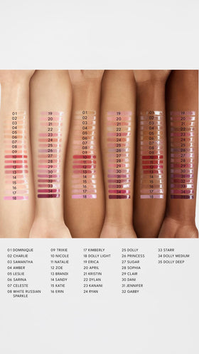 Buxom Full-On Plumping Lip Polish Gloss AH Dolly Deep on lips