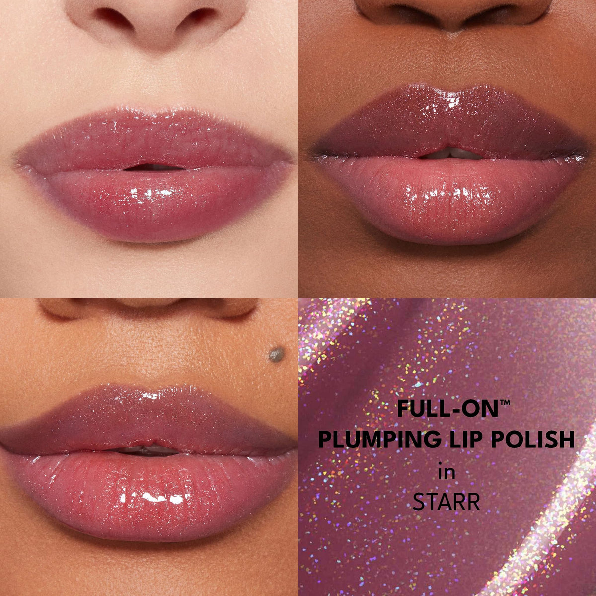 Buxom Full-On Plumping Lip Polish Starr applicator close-up