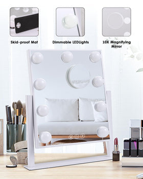 BWLLNI Lighted Makeup Mirror in a stylish bedroom setting