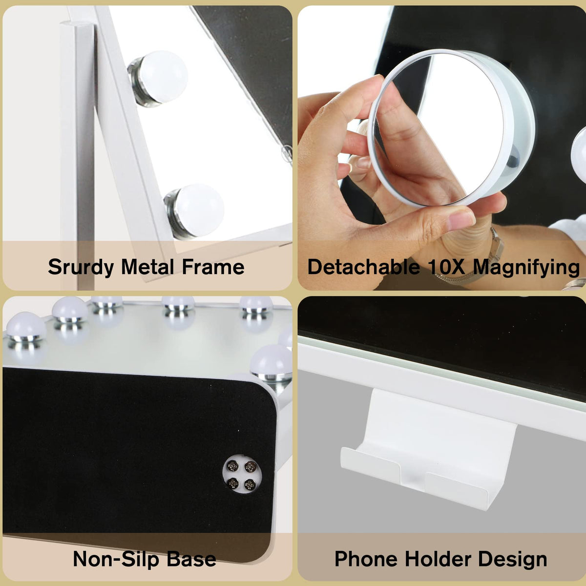BWLLNI Vanity Mirror in an elegant vanity setup