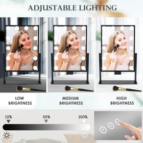 BWLLNI Vanity Mirror with 10X magnifier attached