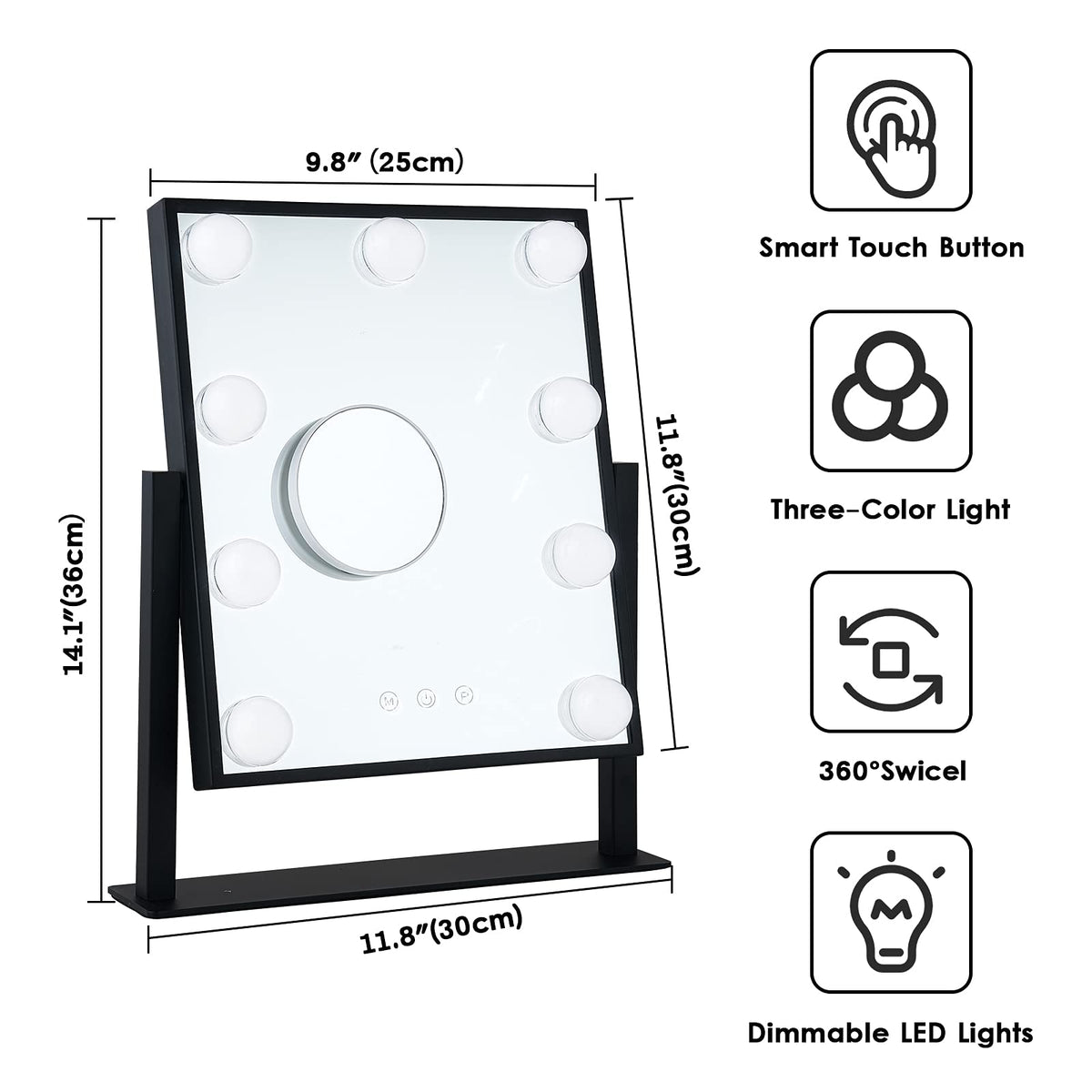 BWLLNI Vanity Mirror with elegant bedroom decor