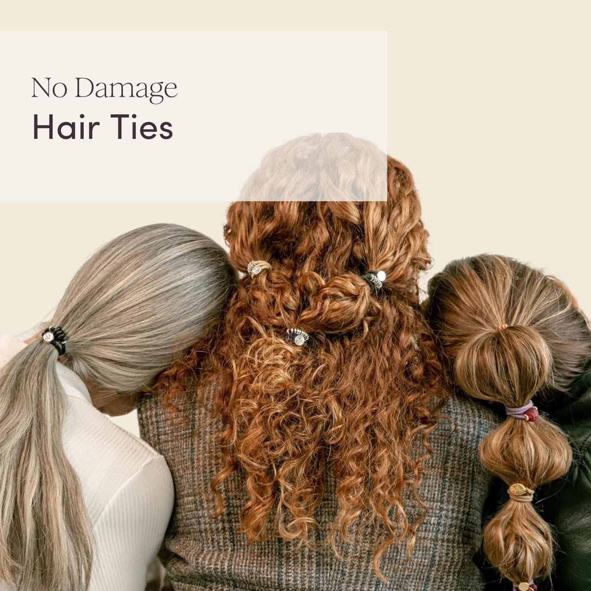 By Lilla Bracelet Hair Tie collection featuring various designs