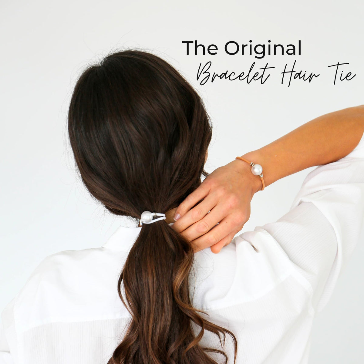 By Lilla Bracelet Hair Tie displayed with luxe packaging