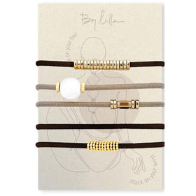 By Lilla Bracelet Hair Tie in Downtown colour, front view