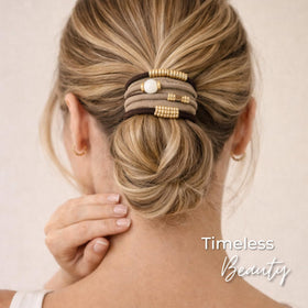 By Lilla Bracelet Hair Tie in gold and silver tones