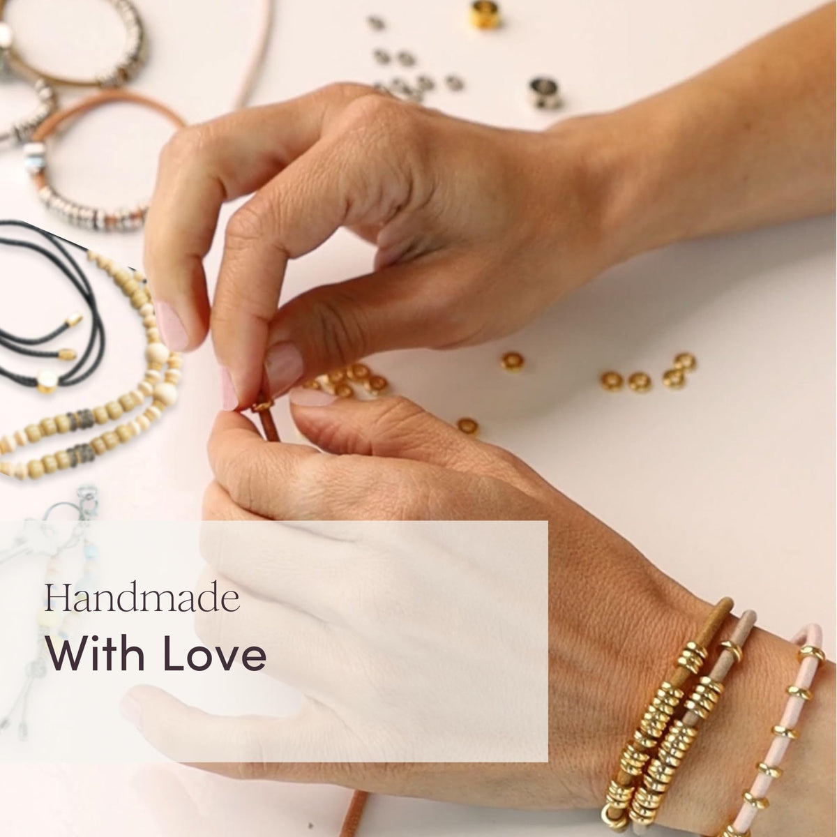 By Lilla Bracelet Hair Tie showcasing stackable design