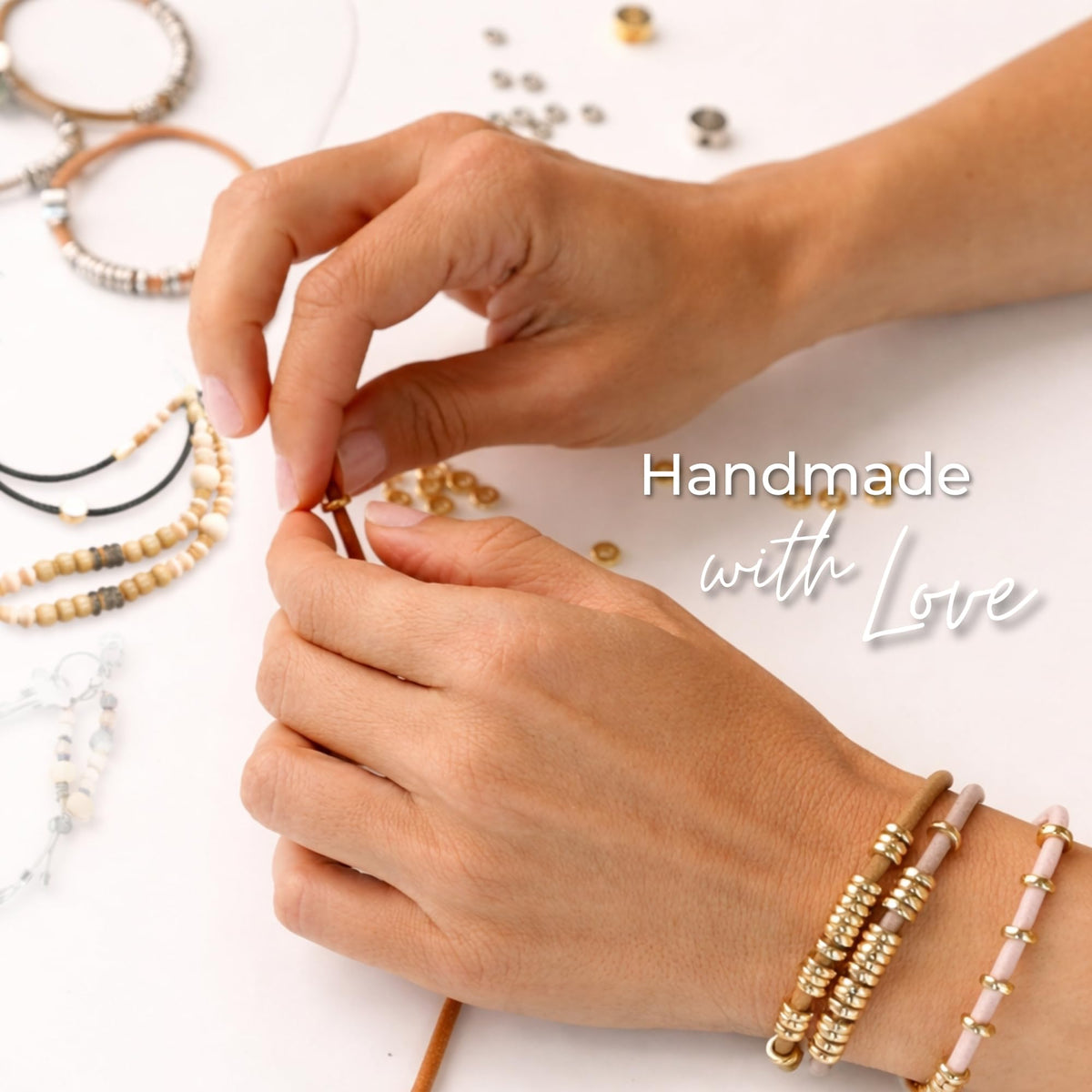 By Lilla Bracelet Hair Tie with other hair accessories