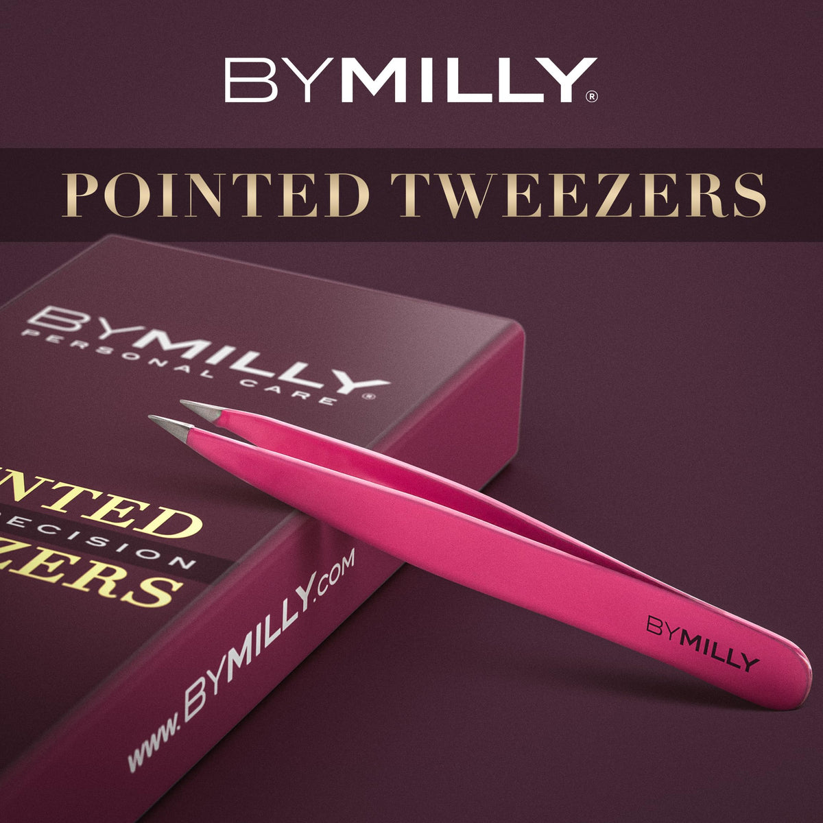 By MILLY Pointed Tweezers in hand demonstrating precision