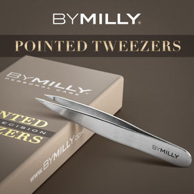 By MILLY Pointed Tweezers in packaging on a white background