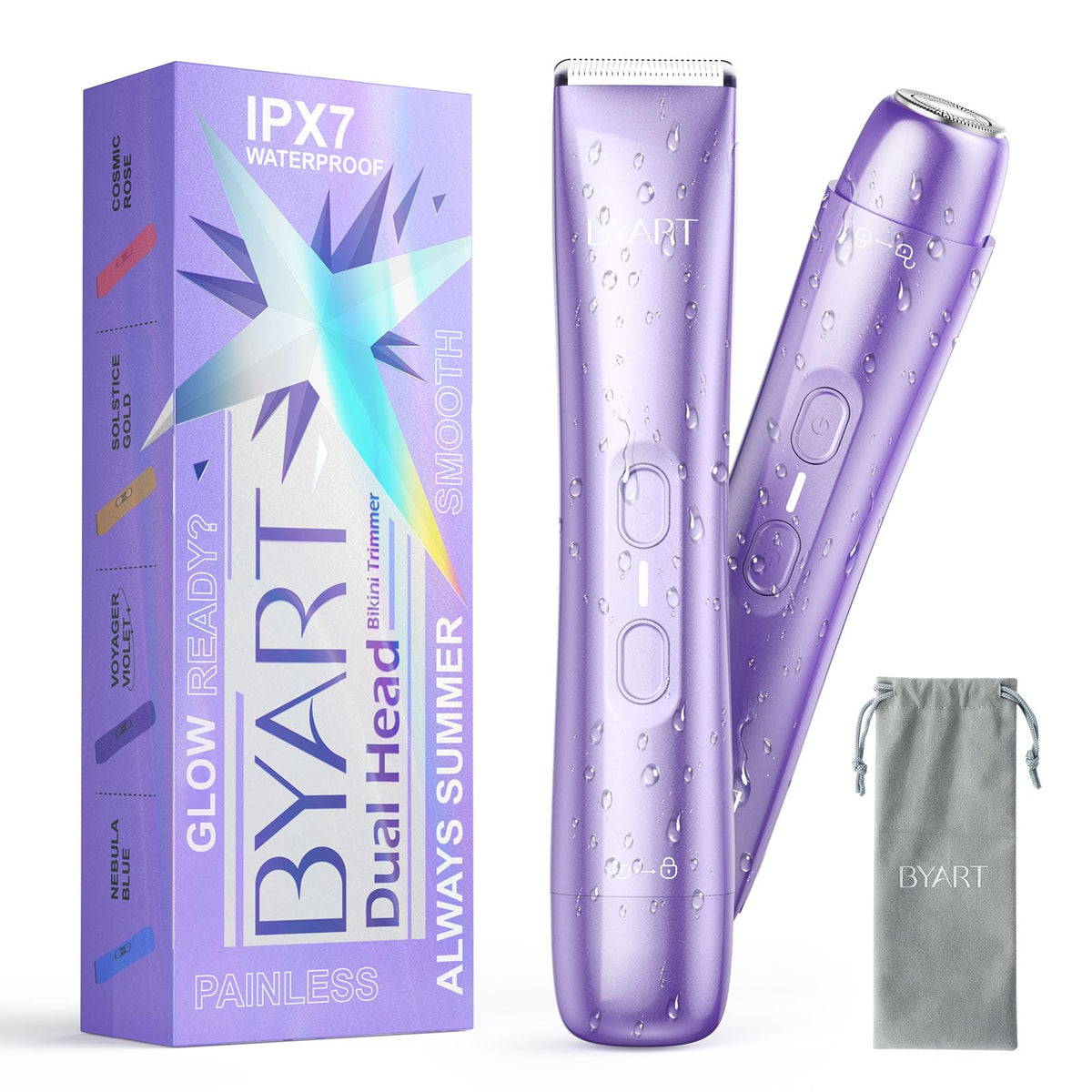 BYART 2-in-1 Dual Head Bikini Trimmer front view