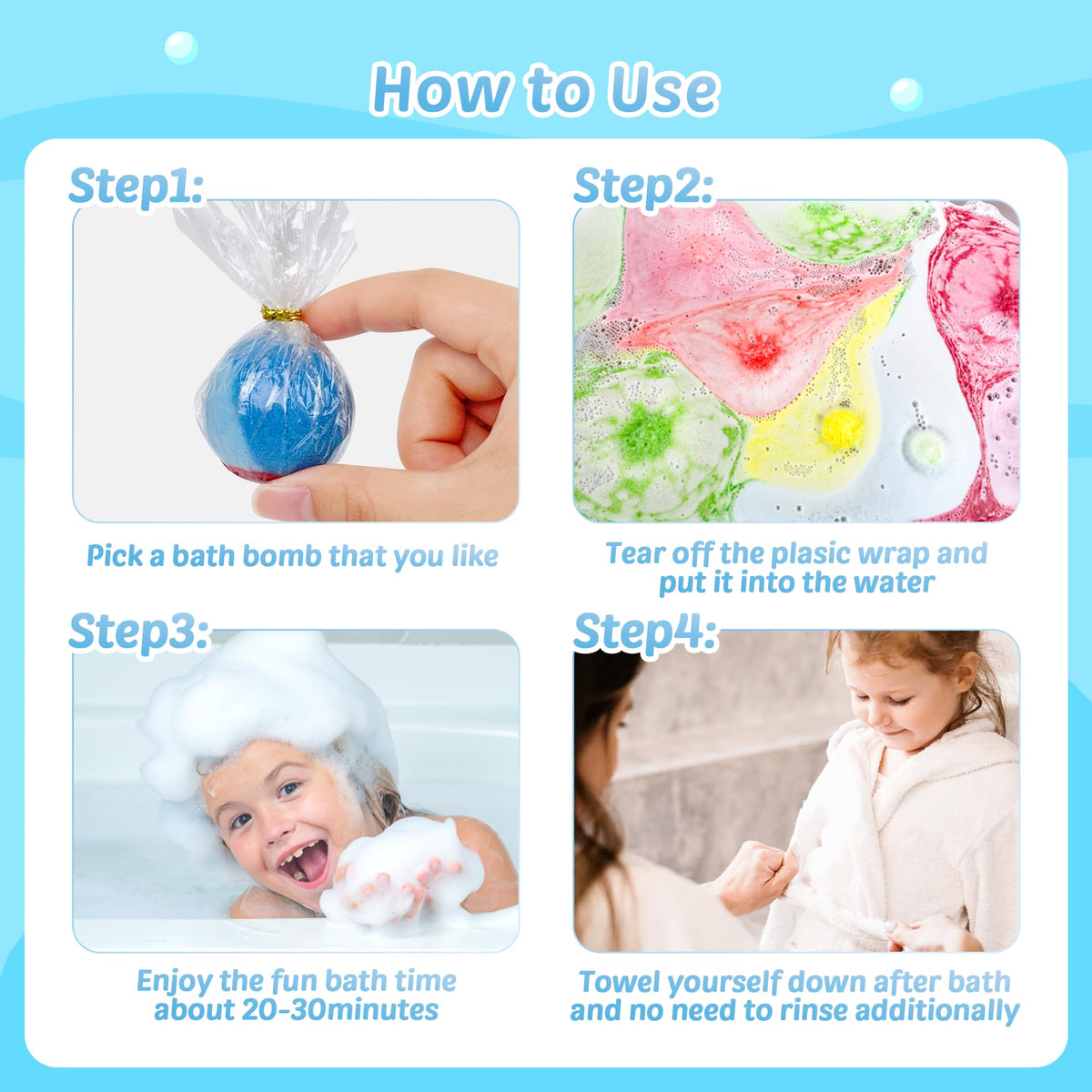 BYGGVIR bath bomb gift set with glow-in-the-dark toy