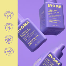 BYOMA Hydrating Recovery Oil 68g side view