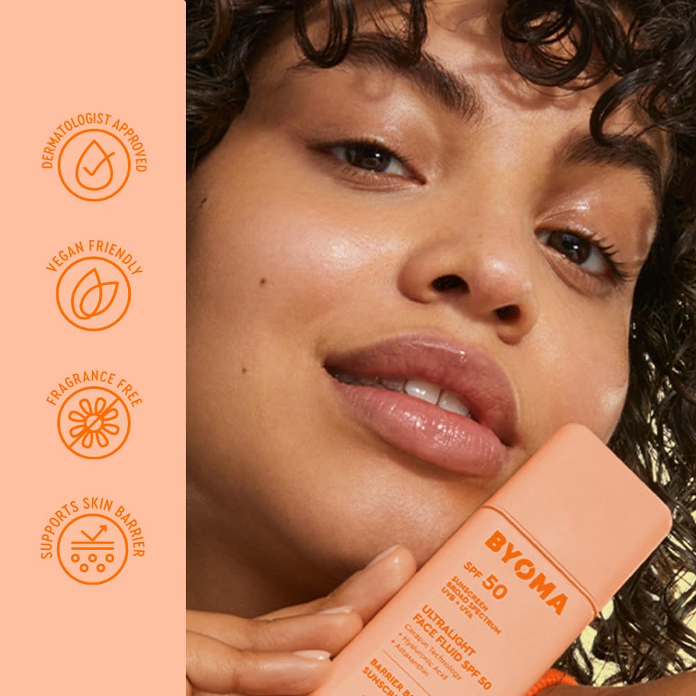 BYOMA Ultralight Face Fluid SPF 50 with natural ingredients