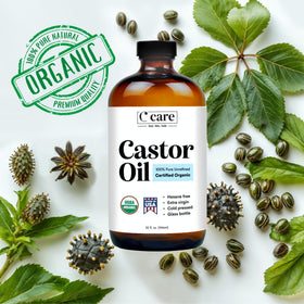 C CARE Castor Oil 100% Pure Organic Cold Pressed with essential oils