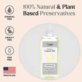 C CARE cuticle oil bottle with spill-proof cap