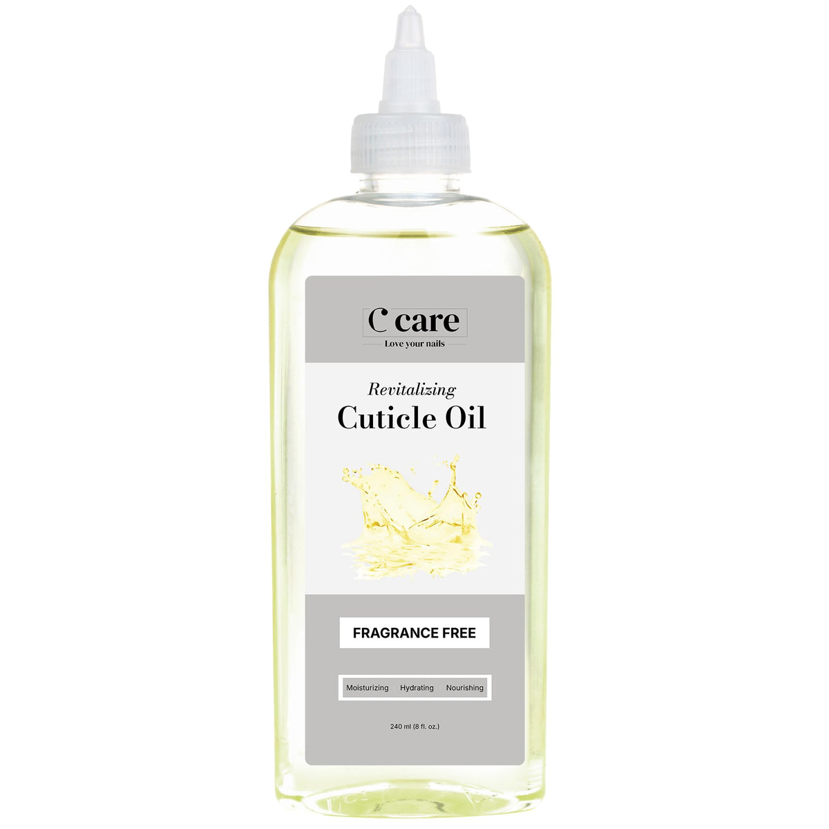 C CARE Fragrance-Free Cuticle Oil 8 oz front view