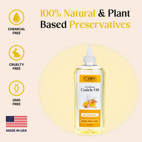 C CARE Milk and Honey Cuticle Oil 8 oz bottle side view