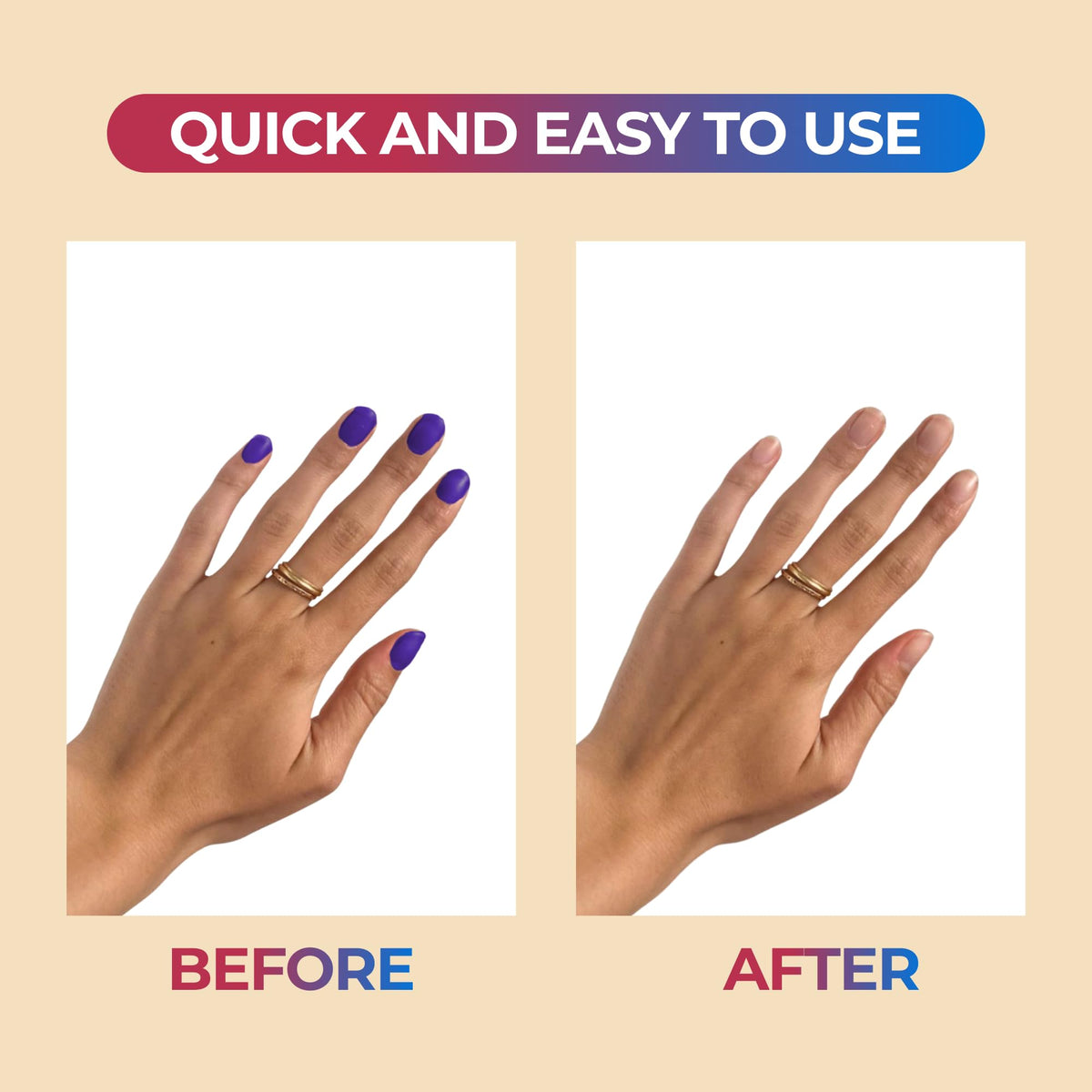 C CARE Pure Acetone Nail Polish Remover label close-up