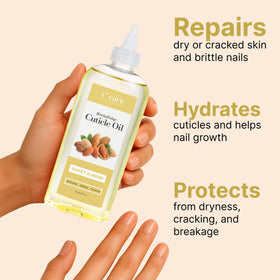 C CARE Sweet Almond Cuticle Oil application on nails