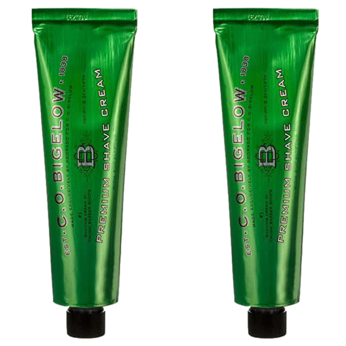 C. O. Bigelow Shaving Cream 2 Pack front view with packaging