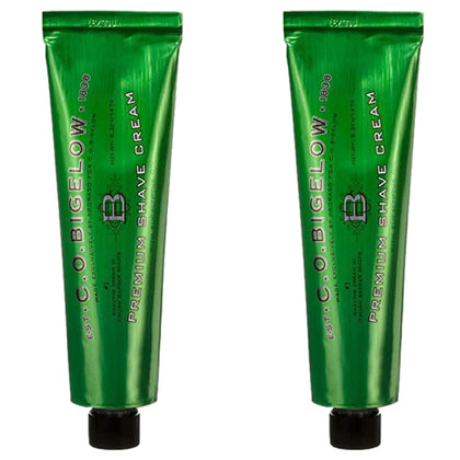 C. O. Bigelow Shaving Cream 2 Pack front view with packaging