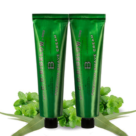 C. O. Bigelow Shaving Cream 2 Pack side view showing product details