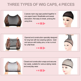 C-type pins and clips from the wig head set