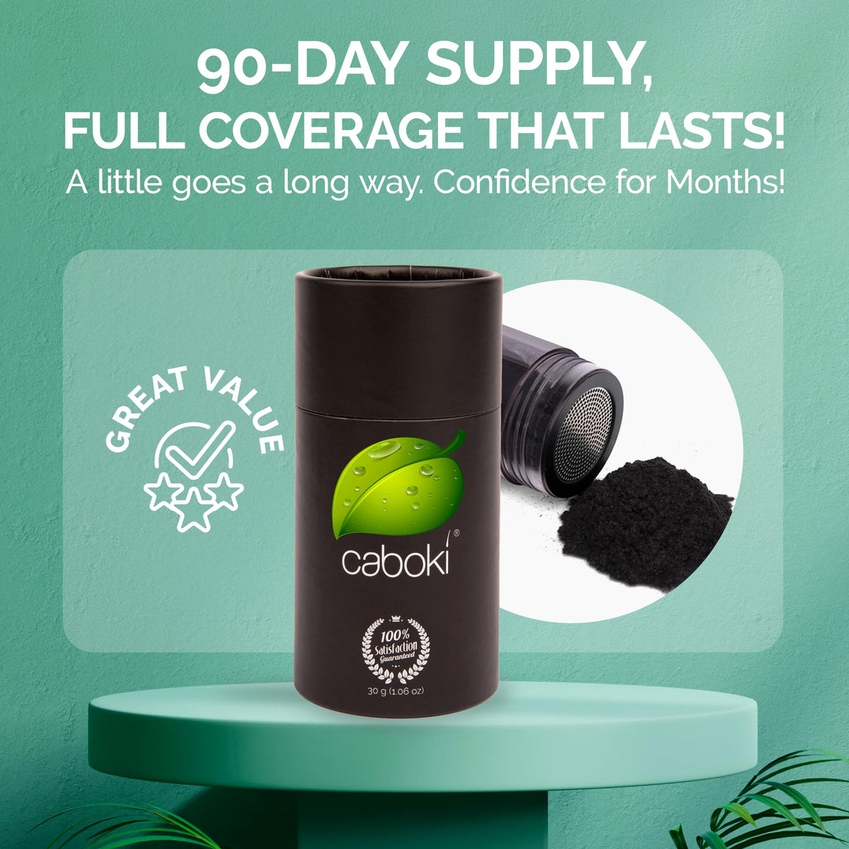 Caboki Hair Fibers 30g Black bottle with applicator