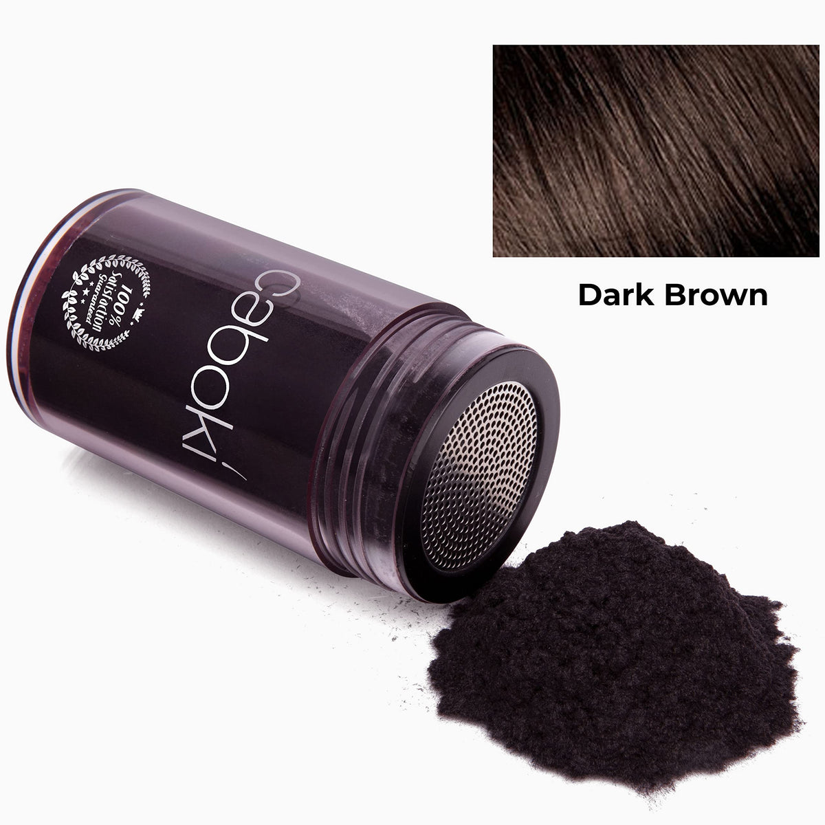 Caboki Hair Fibers 30g Dark Brown close-up of fibers