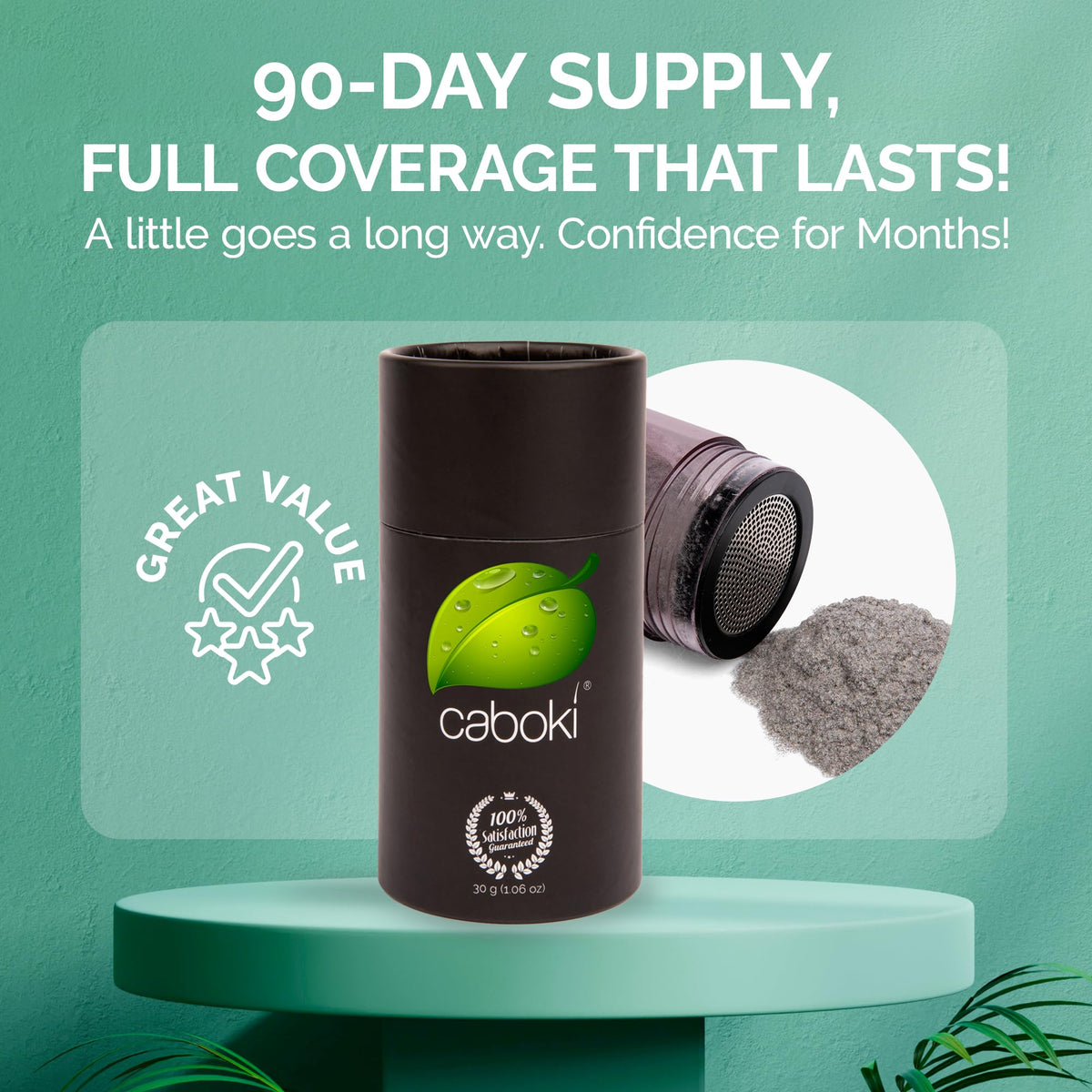 Caboki Hair Fibers 30g Gray applicator bottle