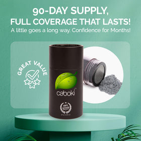 Caboki Hair Fibers 30g Salt & Pepper-Dark applicator bottle