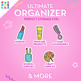 Caboodles On-the-Go Girl Cosmetic Organizer with mirror open