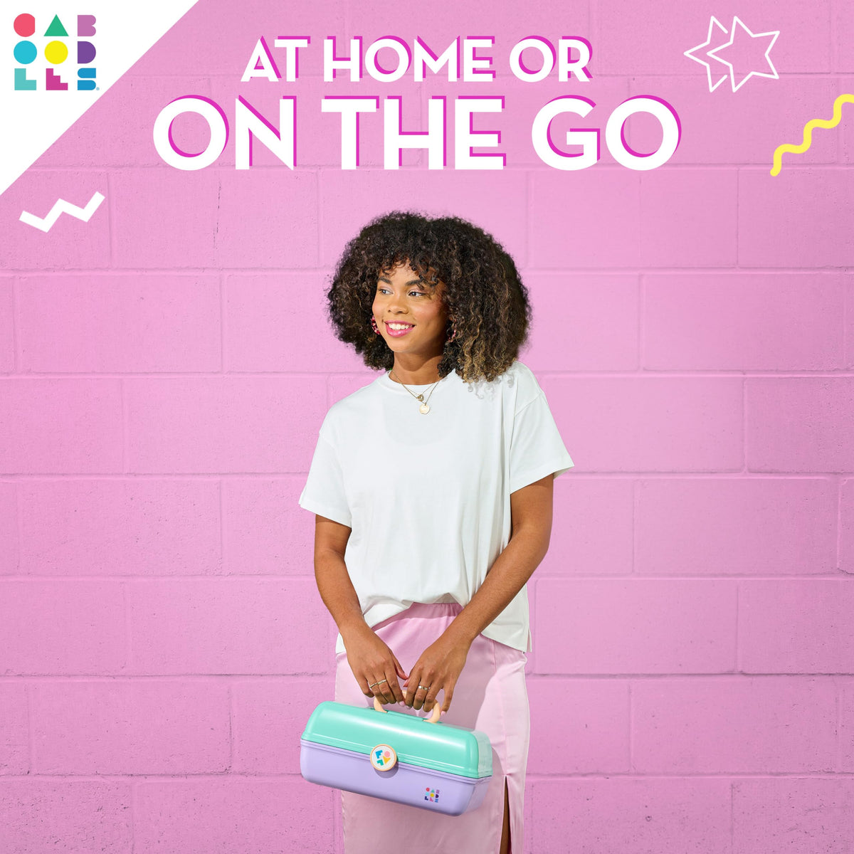 Caboodles On-the-Go Girl Cosmetic Organizer with mirror open