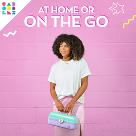 Caboodles On-the-Go Girl Cosmetic Organizer with mirror open