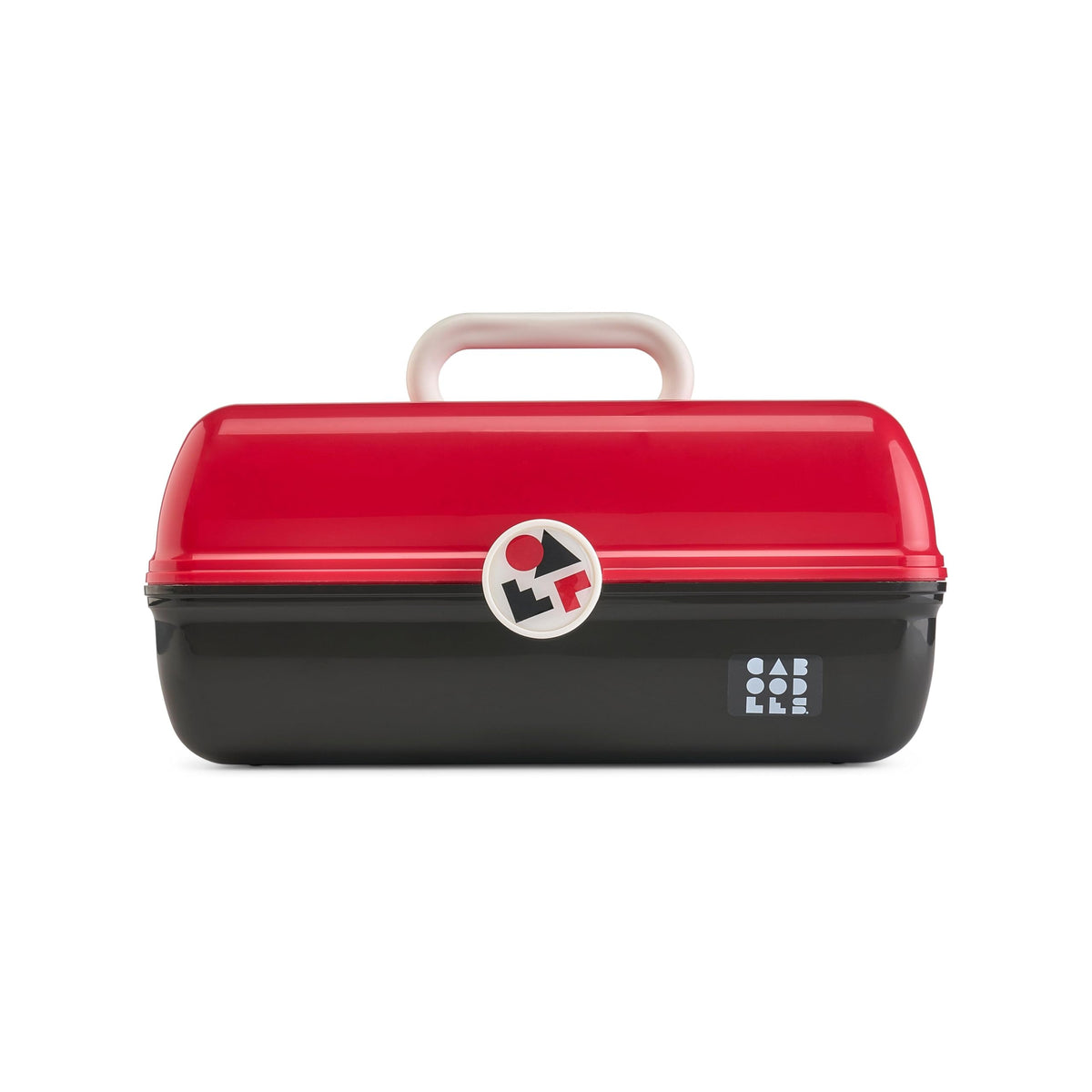 Caboodles On-The-Go Girl Makeup Box front view in red and black