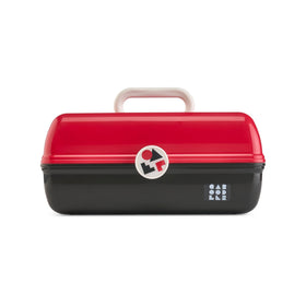 Caboodles On-The-Go Girl Makeup Box front view in red and black