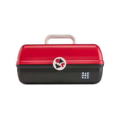 Caboodles On-The-Go Girl Makeup Box front view in red and black