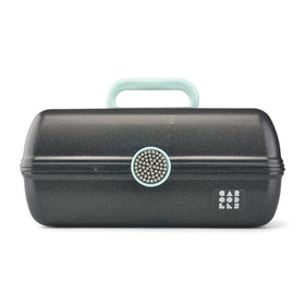 Caboodles On-The-Go Girl Makeup Box in black sparkle front view