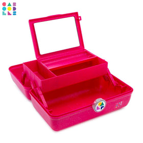 Caboodles On-The-Go Girl Makeup Box lifestyle shot with accessories